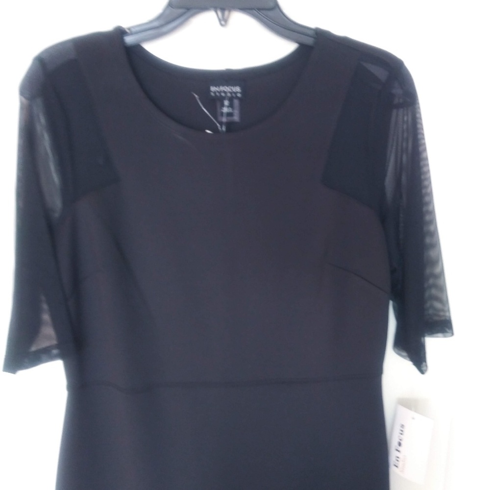 Simply Elegant Little Black Dress Sheer Sleeves 10